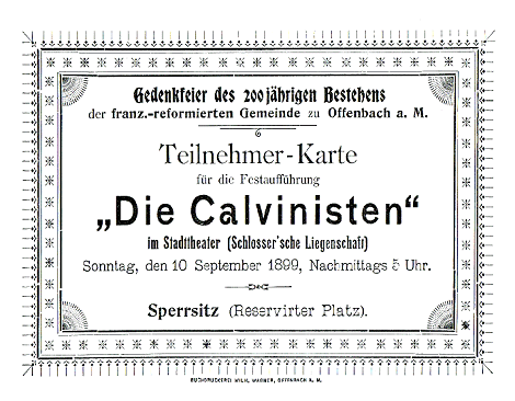 Teilnehmer-Karte "Die Calvinisten"